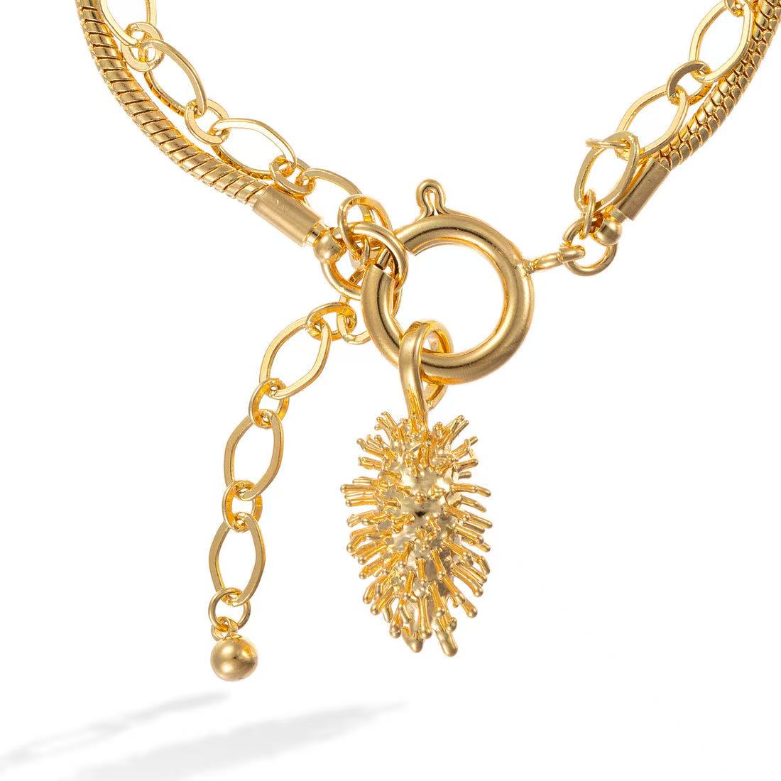 Miyama Biojoias Burr Seed Double Chain Bracelet