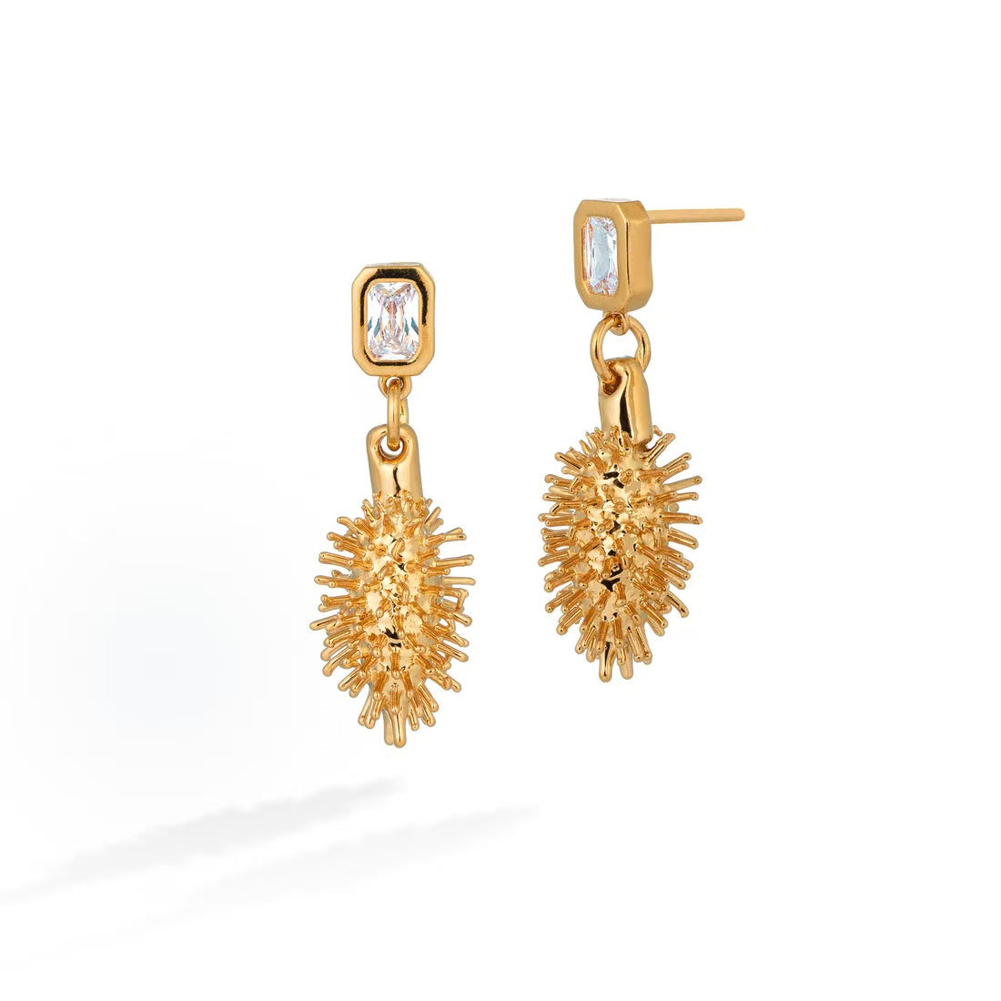 Miyama Biojoias Burr Seed Earring Zriconia Pin