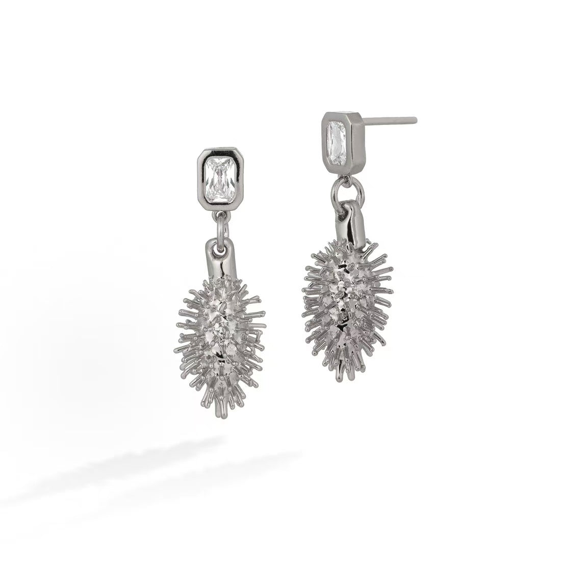 Miyama Biojoias Burr Seed Earring Zriconia Pin